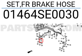 Honda 01464SE0030 SET,FR BRAKE HOSE