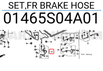 Honda 01465S04A01 SET,FR BRAKE HOSE