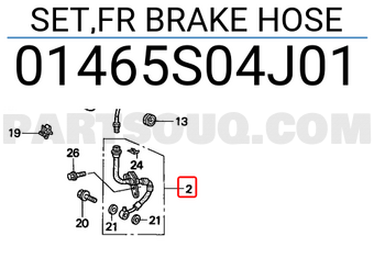 Honda 01465S04J01 SET,FR BRAKE HOSE