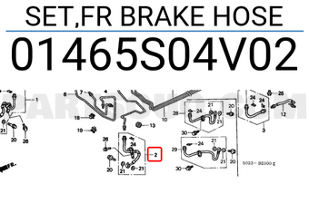 Honda 01465S04V02 SET,FR BRAKE HOSE