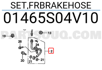 Honda 01465S04V10 SET,FRBRAKEHOSE