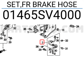 Honda 01465SV4000 SET,FR BRAKE HOSE