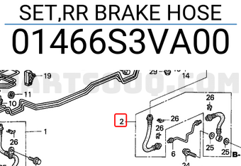 Honda 01466S3VA00 SET,RR BRAKE HOSE