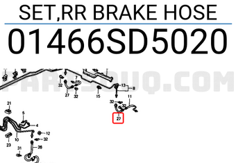 Honda 01466SD5020 SET,RR BRAKE HOSE