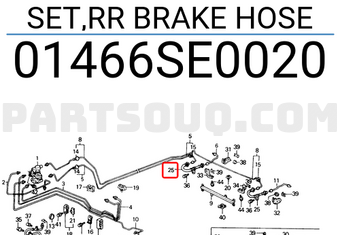 Honda 01466SE0020 SET,RR BRAKE HOSE