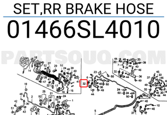 Honda 01466SL4010 SET,RR BRAKE HOSE