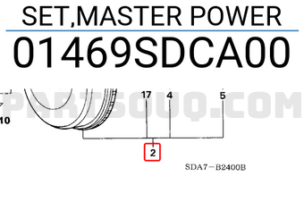 Honda 01469SDCA00 SET,MASTER POWER