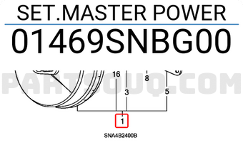 Honda 01469SNBG00 SET.MASTER POWER