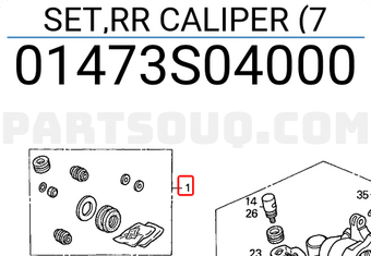 Honda 01473S04000 SET,RR CALIPER (7