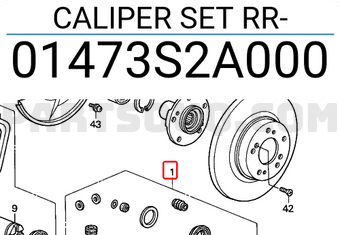 Honda 01473S2A000 CALIPER SET RR