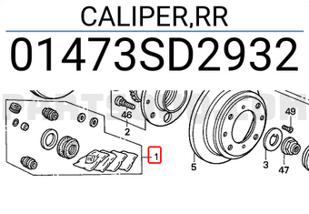 Honda 01473SD2932 CALIPER,RR