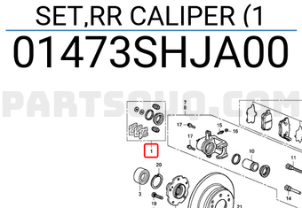 Honda 01473SHJA00 SET,RR CALIPER (1