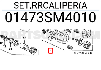 Honda 01473SM4010 SET,RRCALIPER(A