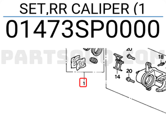 Honda 01473SP0000 SET,RR CALIPER (1