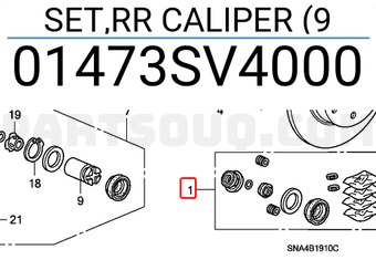 Honda 01473SV4000 SET,RR CALIPER (9