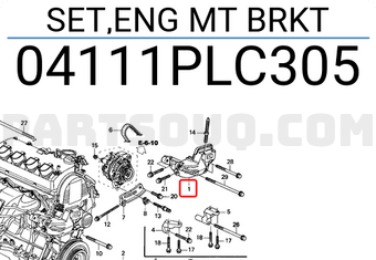 Honda 04111PLC305 SET,ENG MT BRKT