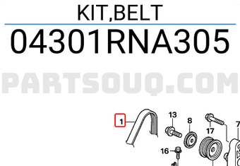 Honda 04301RNA305 KIT,BELT