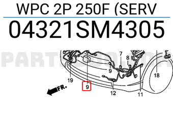 Honda 04321SM4305 WPC 2P 250F (SERV