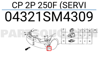 Honda 04321SM4309 CP 2P 250F (SERVI