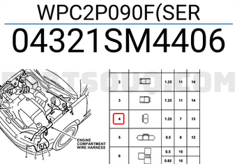 Honda 04321SM4406 WPC2P090F(SER