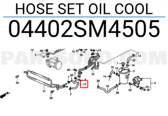 Honda 04402SM4505 HOSE SET OIL COOL