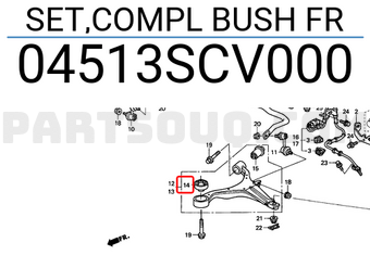 Honda 04513SCV000 SET,COMPL BUSH FR
