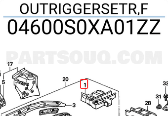 Honda 04600S0XA01ZZ OUTRIGGERSETR,F