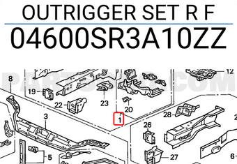 Honda 04600SR3A10ZZ OUTRIGGER SET R F