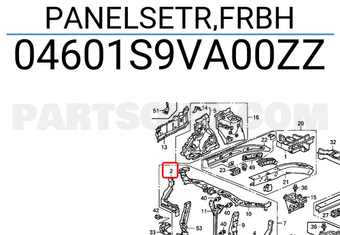 Honda 04601S9VA00ZZ PANELSETR,FRBH