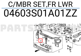 Honda 04603S01A01ZZ C/MBR SET,FR LWR
