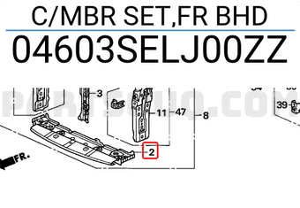 Honda 04603SELJ00ZZ C/MBR SET,FR BHD