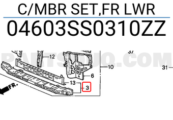 Honda 04603SS0310ZZ C/MBR SET,FR LWR