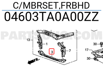 Honda 04603TA0A00ZZ C/MBRSET,FRBHD