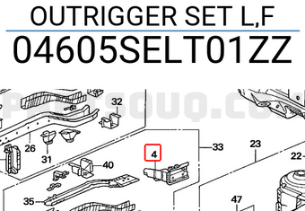 Honda 04605SELT01ZZ OUTRIGGER SET L,F