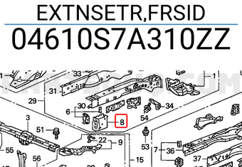 Honda 04610S7A310ZZ EXTNSETR,FRSID