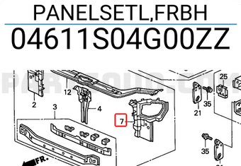 Honda 04611S04G00ZZ PANELSETL,FRBH