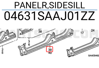 Honda 04631SAAJ01ZZ PANELR,SIDESILL