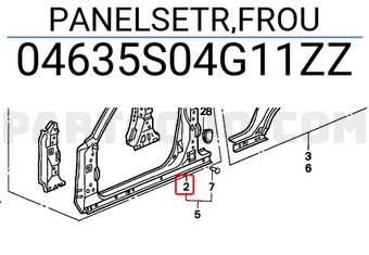 Honda 04635S04G11ZZ PANELSETR,FROU