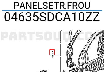 Honda 04635SDCA10ZZ PANELSETR,FROU