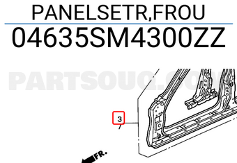 Honda 04635SM4300ZZ PANELSETR,FROU
