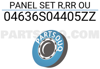 Honda 04636S04405ZZ PANEL SET R,RR OU