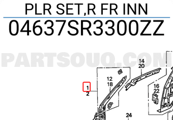 Honda 04637SR3300ZZ PLR SET,R FR INN