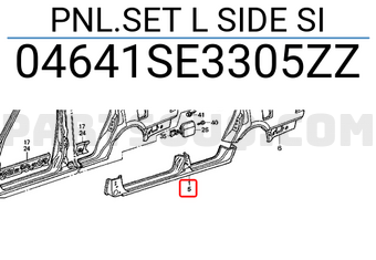 Honda 04641SE3305ZZ PNL.SET L SIDE SI