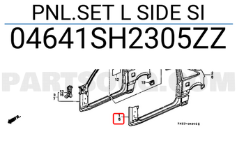 Honda 04641SH2305ZZ PNL.SET L SIDE SI