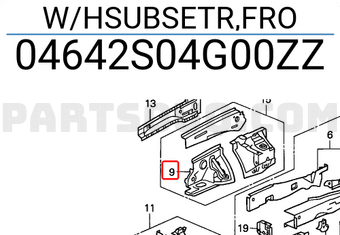 Honda 04642S04G00ZZ W/HSUBSETR,FRO
