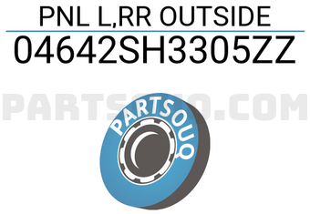 Honda 04642SH3305ZZ PNL L,RR OUTSIDE