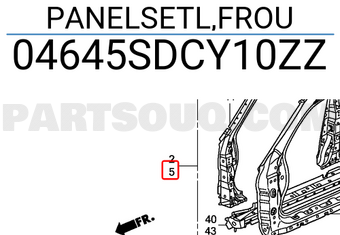 Honda 04645SDCY10ZZ PANELSETL,FROU
