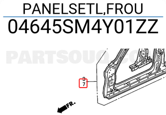 Honda 04645SM4Y01ZZ PANELSETL,FROU