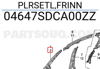 Honda 04647SDCA00ZZ PLRSETL,FRINN