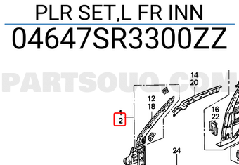 Honda 04647SR3300ZZ PLR SET,L FR INN